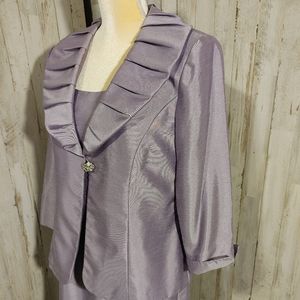 Lavender shimmer special occassion Jessica Howard jacket dress sz 14